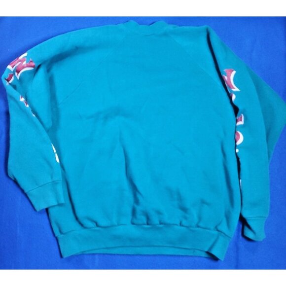 Vintage Taz Refuses To Play Well With Others Wild Thing Sweatshirt L 1995 Teal - Picture 4 of 15